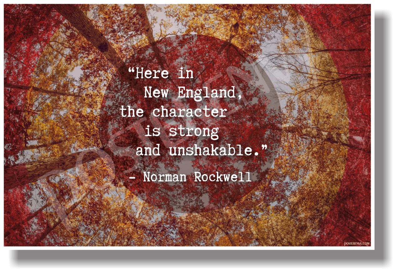 Norman Rockwell – Here In New England… – NEW Travel Famous Person POSTER