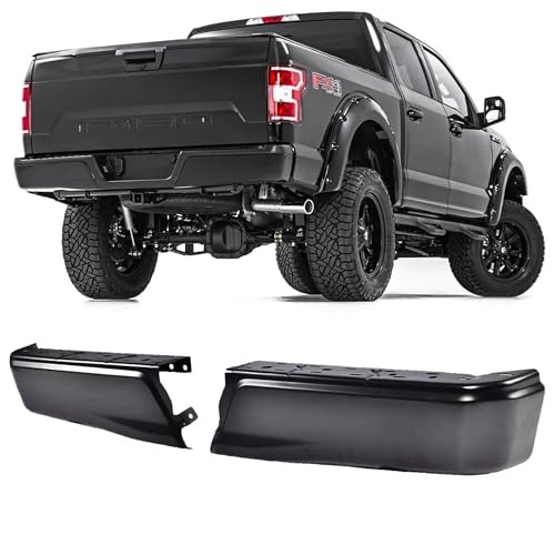 15-20 Ford F150 Rear Bumper End Caps Covers Left & Right w/o Sensor Holes Black