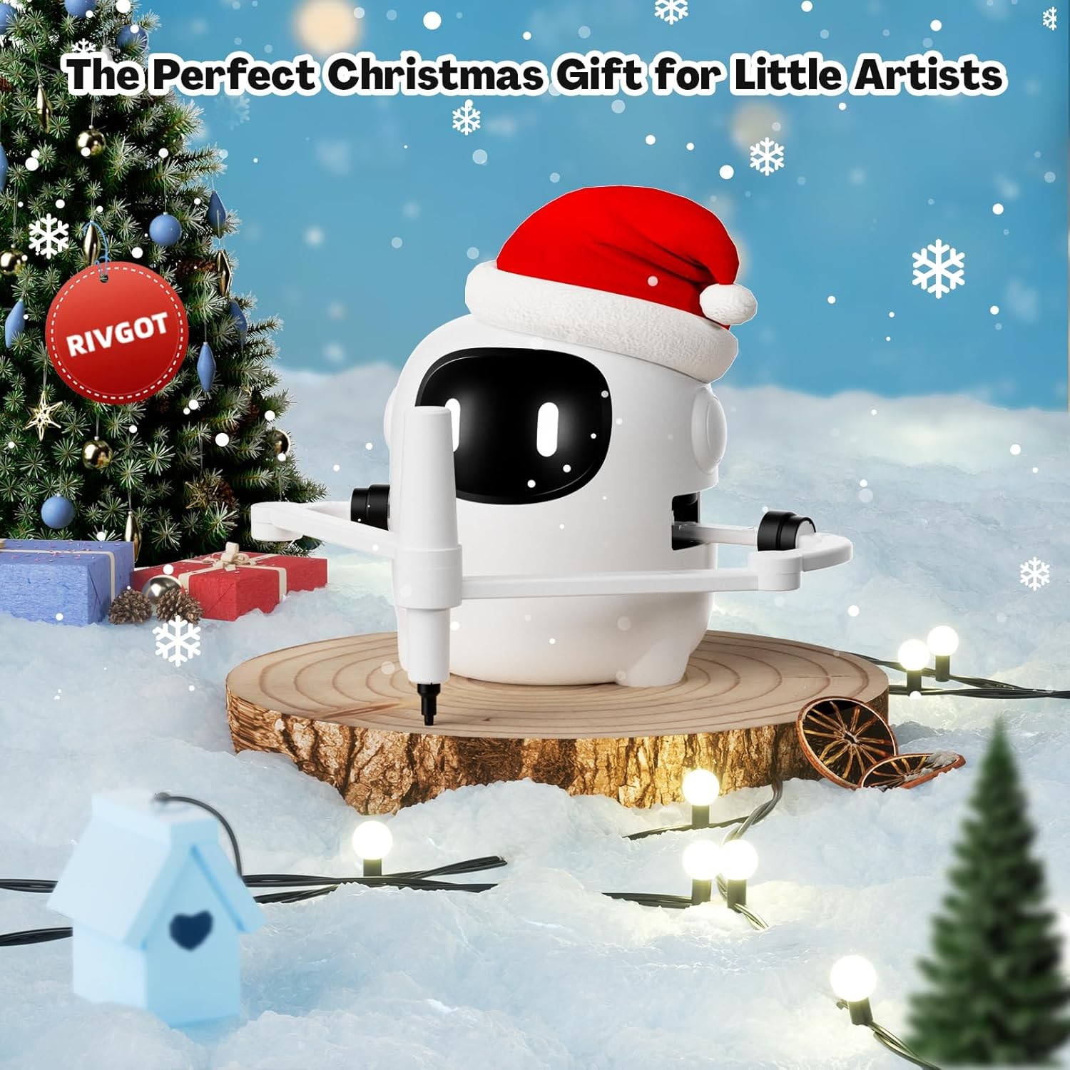 RIVGOT Drawing Robot for Kids with 150 Cards