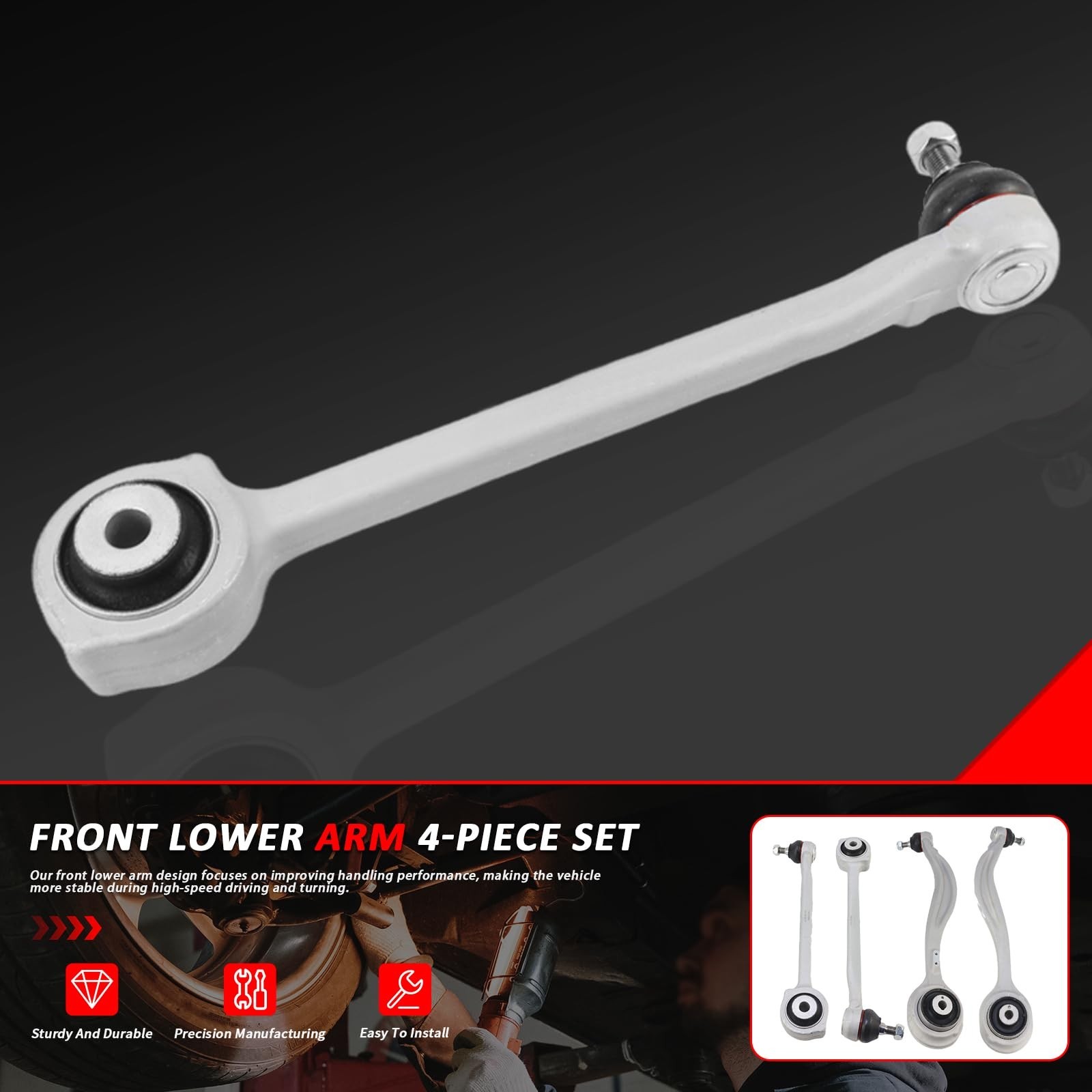 4 Piece set Front Left/Right Control Arm 2043308011 For Benz GLK class (X204)…
