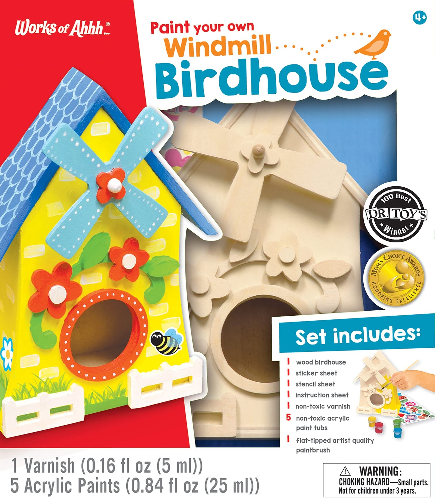 MasterPieces Works of Ahhh Real Wood Birdhouse Acrylic Paint & Craft Kit,…