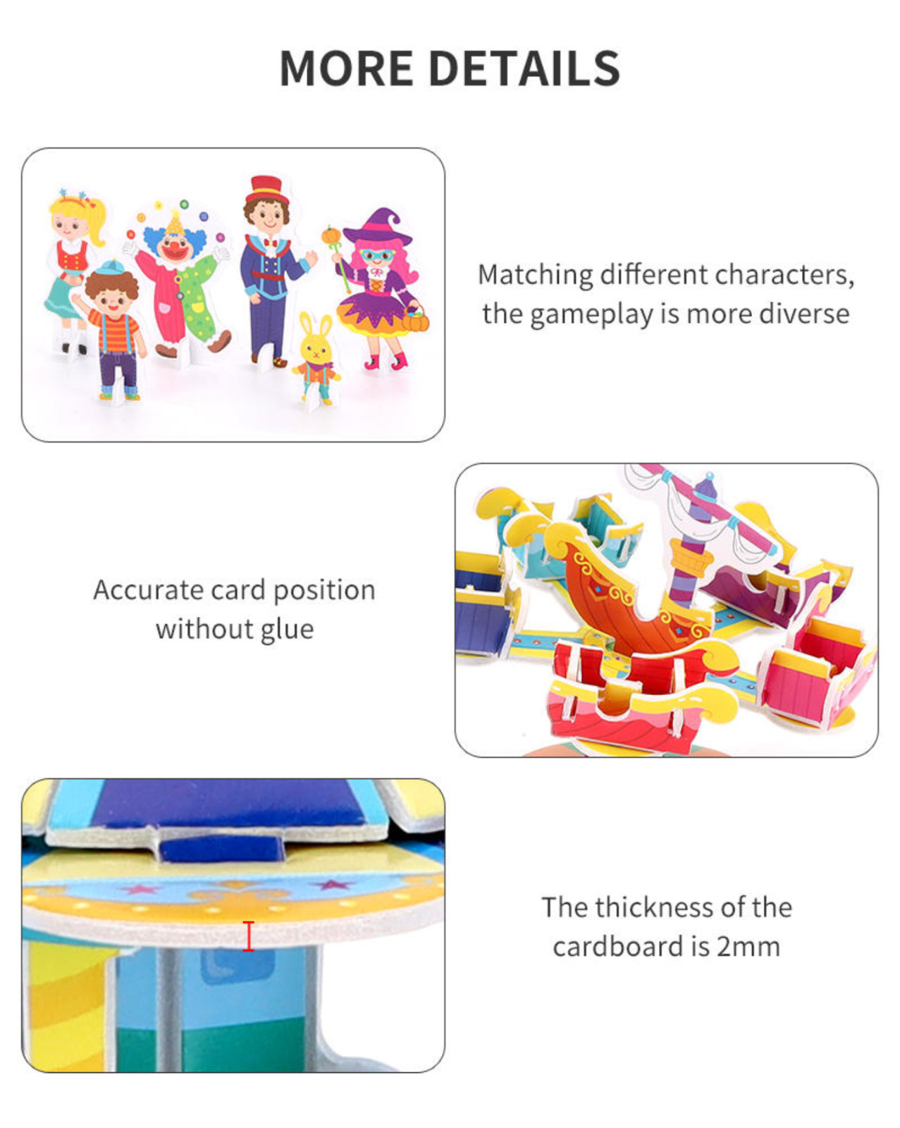 3D Puzzle for kids Educational learning toy game Christmas gift craft 6 7 8 9+