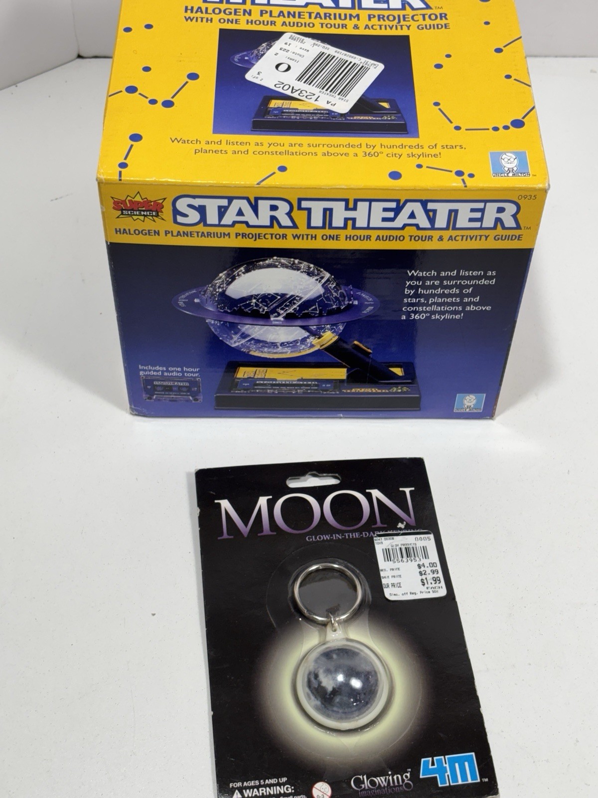 Star 💫 Theater Home Planetarium Vtg 1992 Uncle Milton Super Science + Keychain
