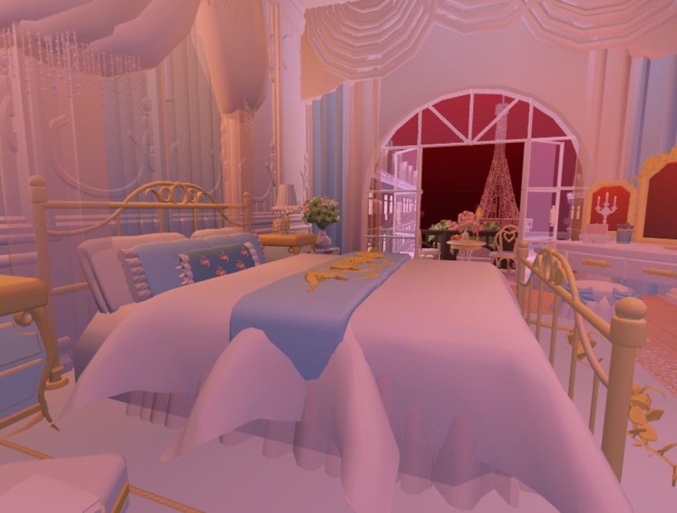 Paris Eiffel Tower Themed Ver 2 Suite Apartment- Glitch House ❤️ Adopt Me Home