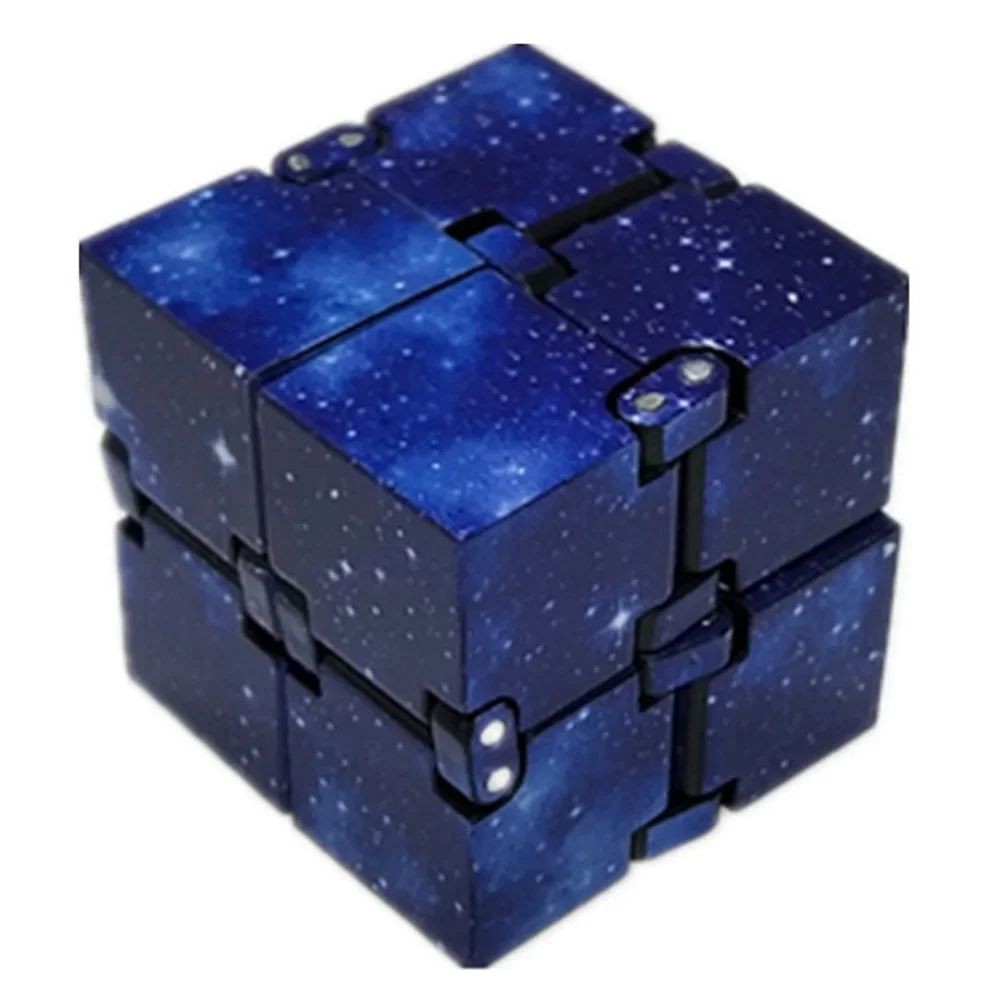 Mini Infinity Fidget Cube Galaxy Space Sensory Desk Toy Stress Relief Gift