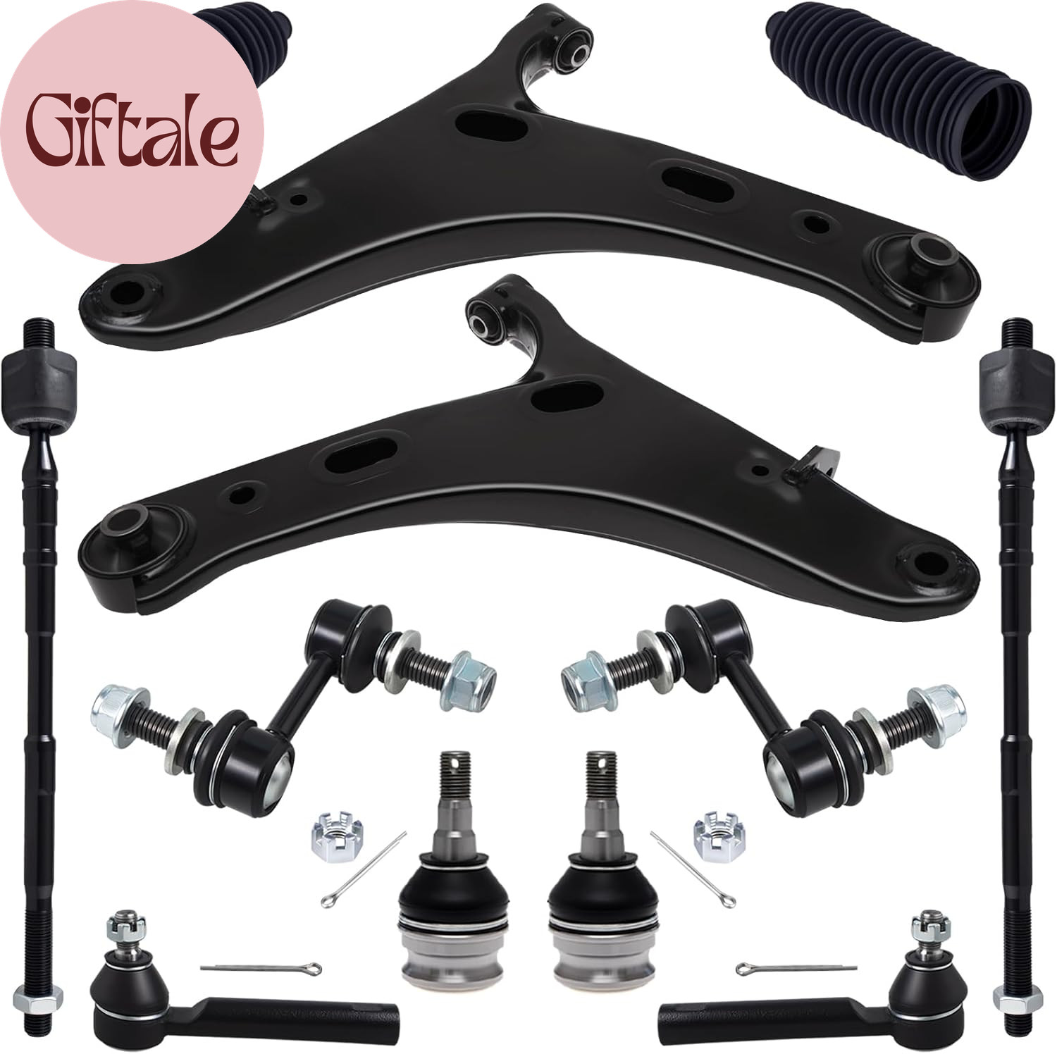 12Pc Suspension Kit Fit for 2014-2018 Su-Baru Forester, 2 Front Lower Control Ar