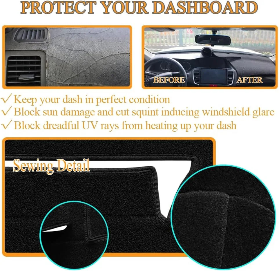 Dashboard Cover Dash Cover Mat Pad Custom Fit for Toyota Camry 2018 2019 2020 20
