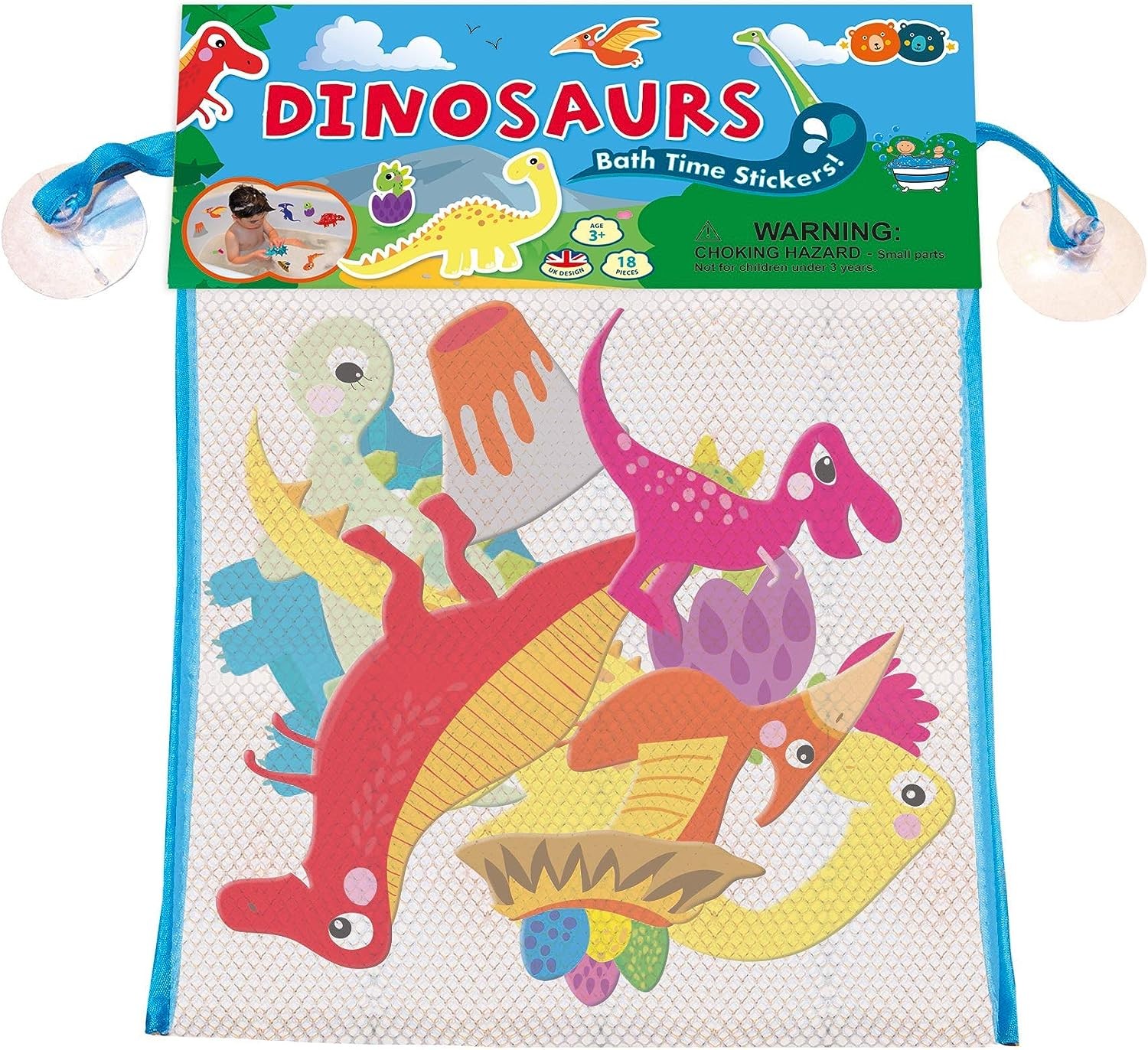Bath Time Dinosaurs Foam Dino Play Pieces With Storage Bag