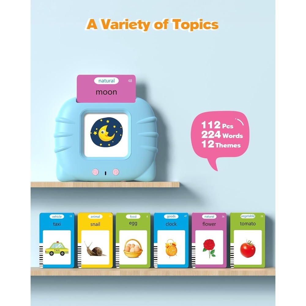 Talking Flash Cards for Toddlers 1 2 3 4 Year Olds, Montessori Language