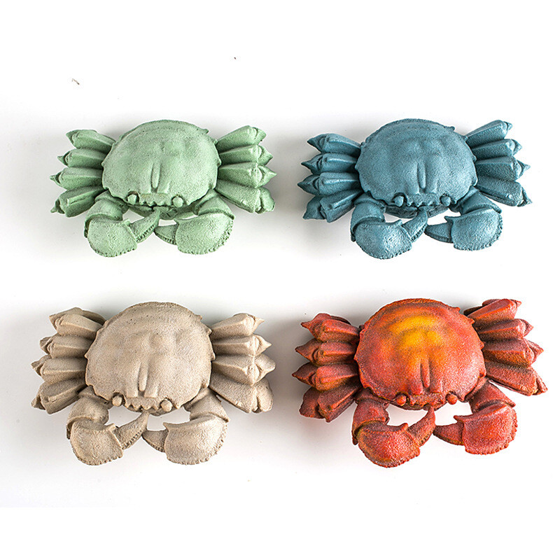 Mediterranean Resin Ashtray Crab Modeling Creative Ocean Wind With Lid Ashtra…