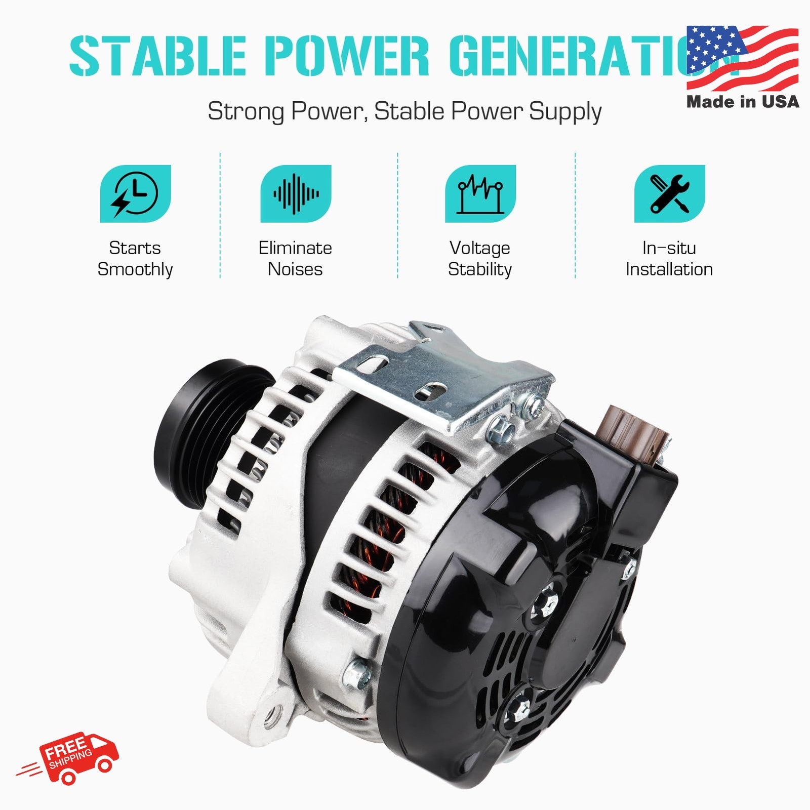 New Alternator 2.4 2.4L for Toyota Camry 2007-2009, Corolla (ONLY FIT XRS 2.4L)
