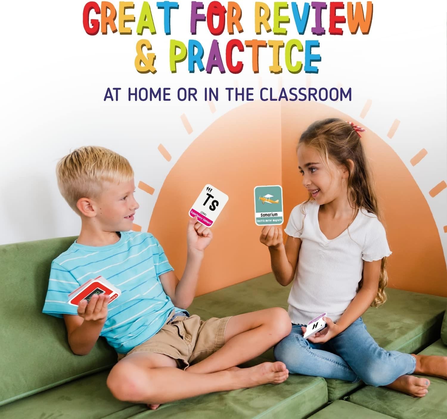 118 Laminated Multicolor Periodic Table Flashcards – Fun Chemistry Tool for Kids