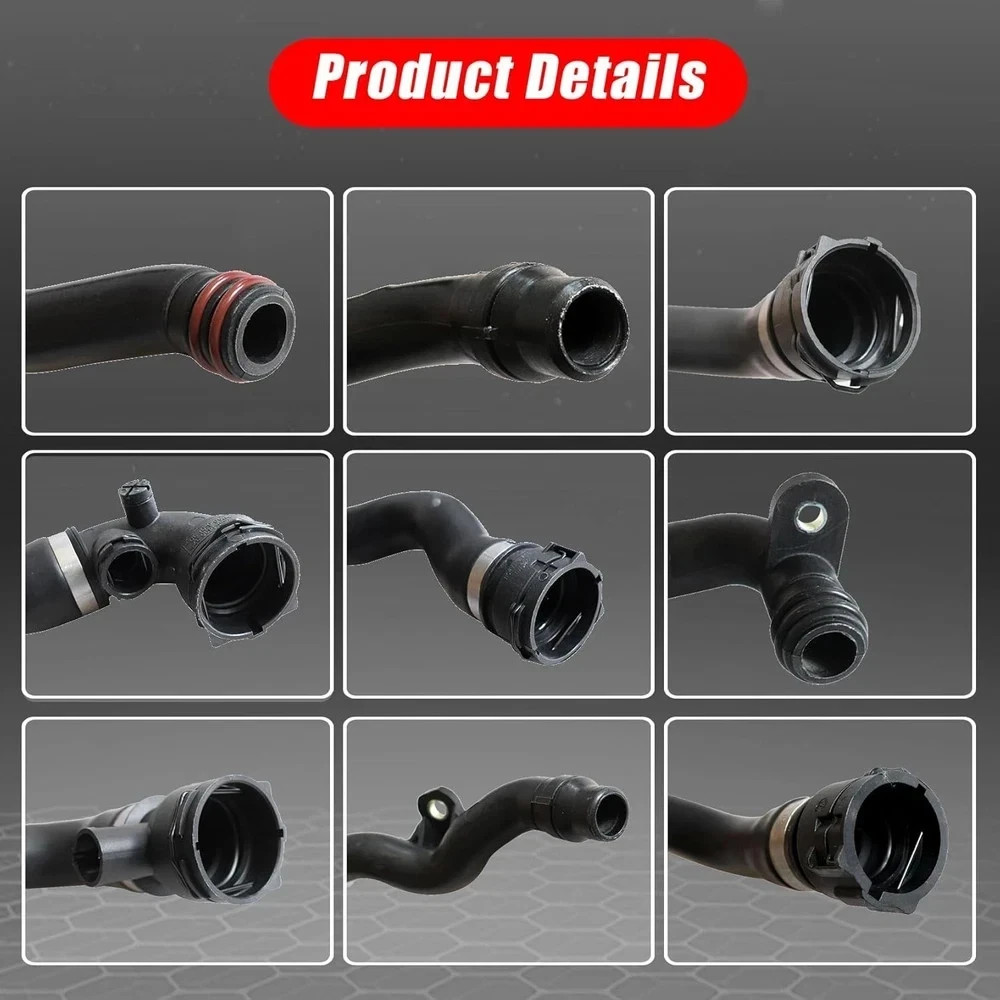 FZJDSD 7Pcs Set Expansion Tank Coolant Radiator Hose Kit Compatible with BMW
