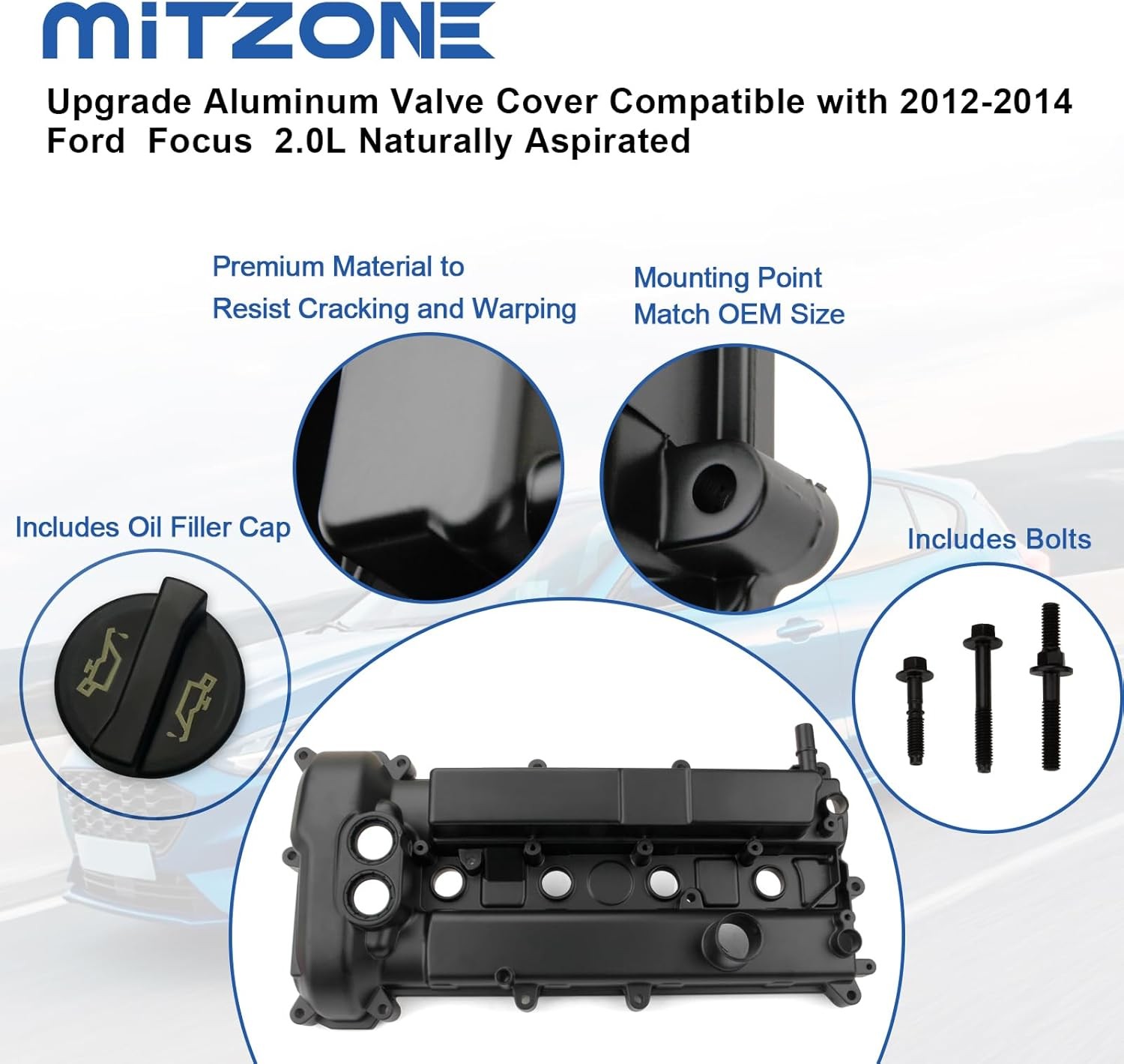 Aluminum Valve Cover Ford Focus 2.0L 2012-2014
