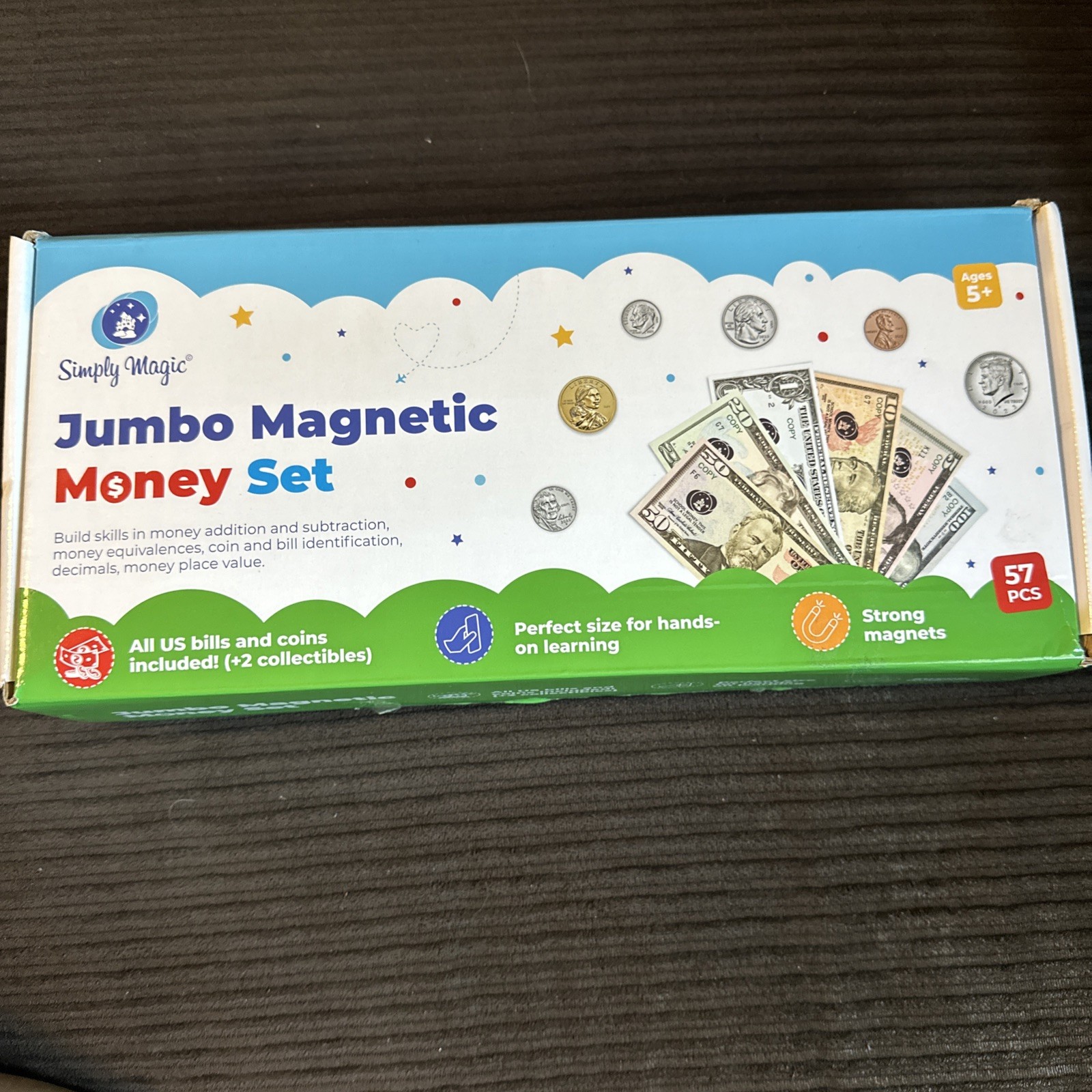 Double-Sided Magnetic Money Activity Set For Teaching Kids About Spending Money