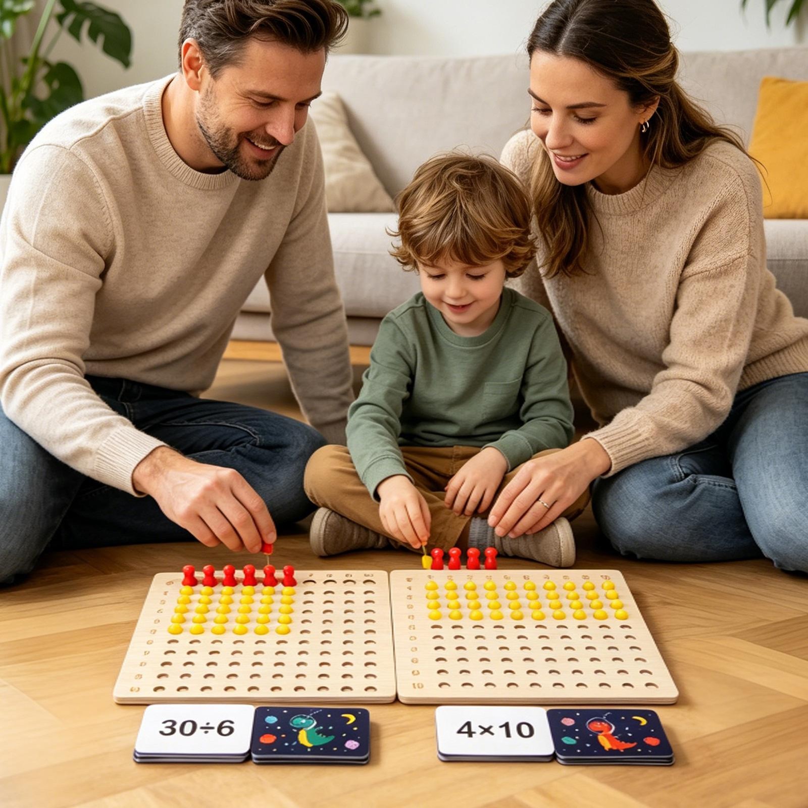 Multiplication and Division Board Teaching Aid Manipulative Learning Interactive