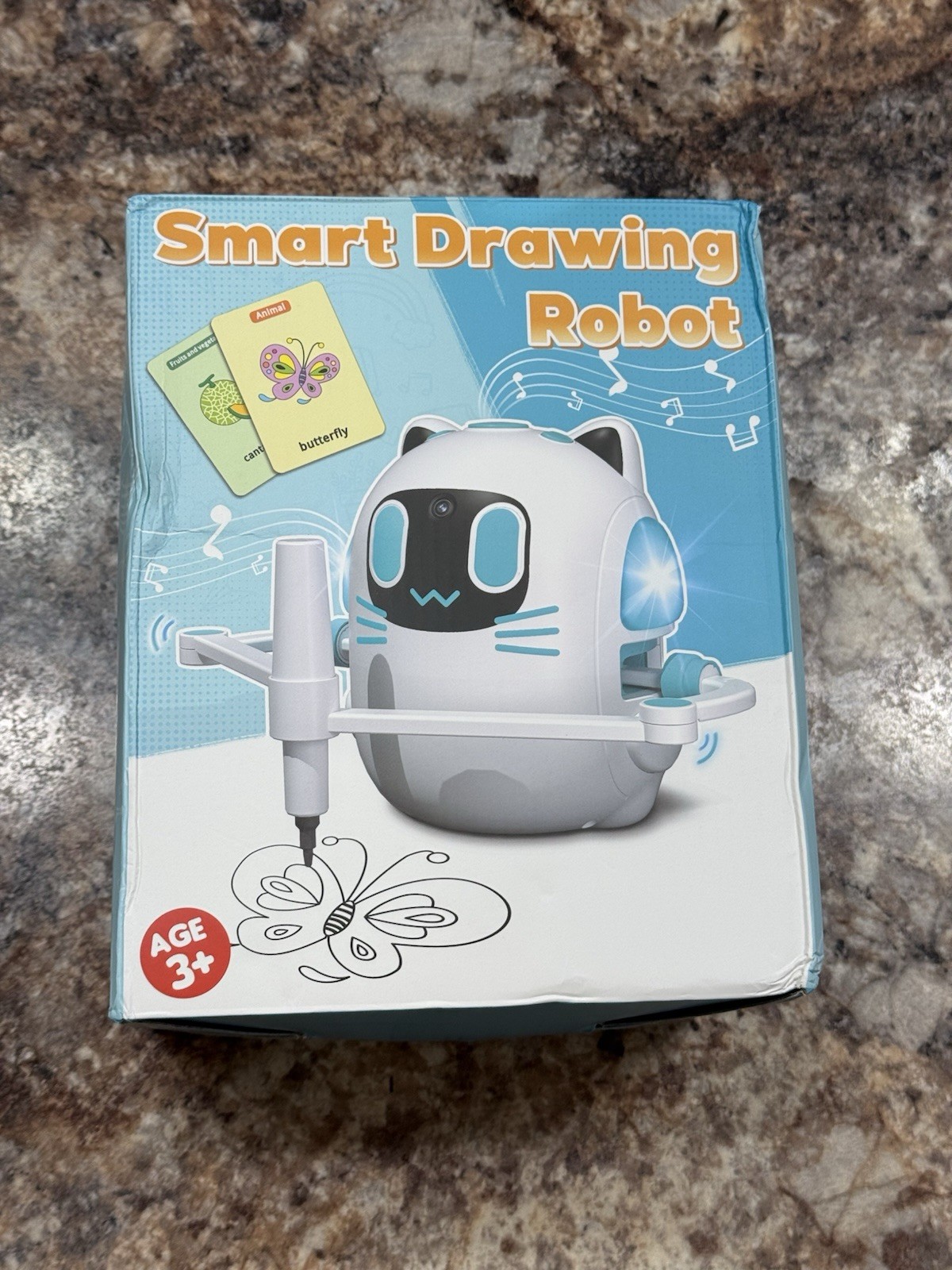 Drawing Robot for Kids 150 Learning Cards 12 Colorful Pens Voice Interactive NEW