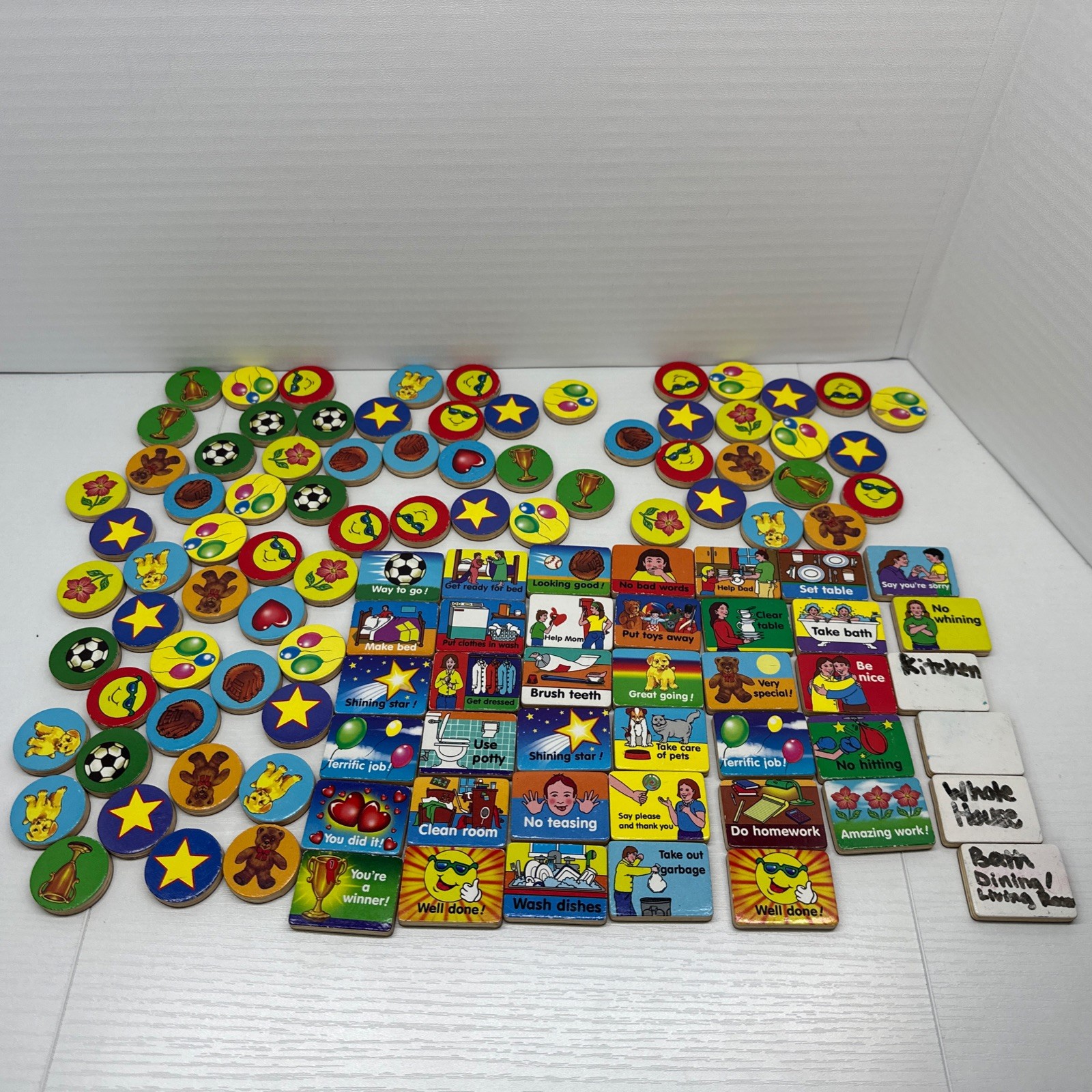 Melissa & Doug Responsibility Reward Chore Chart Magnets Replacement 110 Pieces