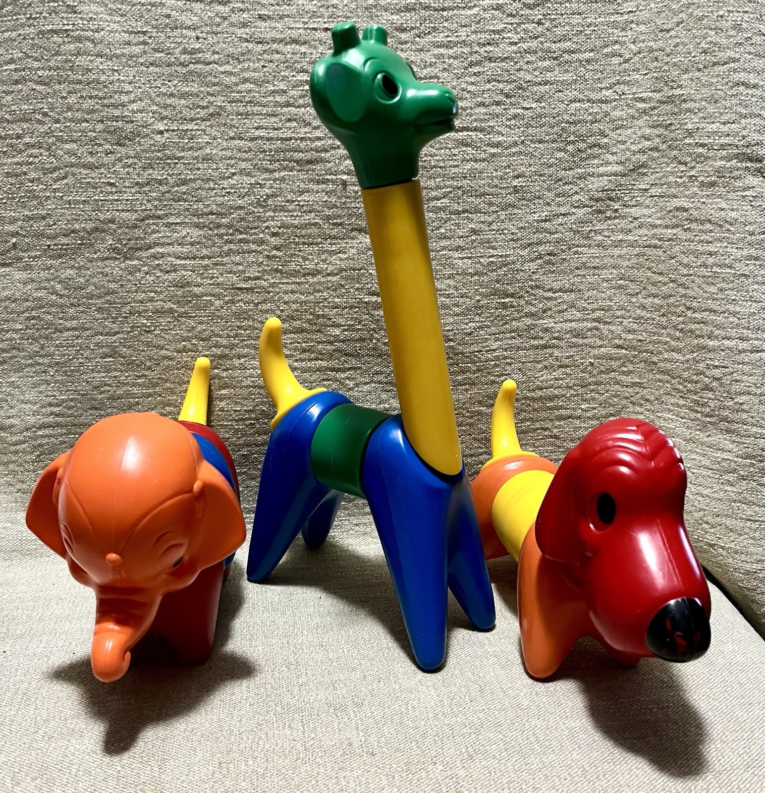 Tupperware Zoo It Yourself Animals Toys Dog Elephant Giraffe 16 pc Set 1966-70s