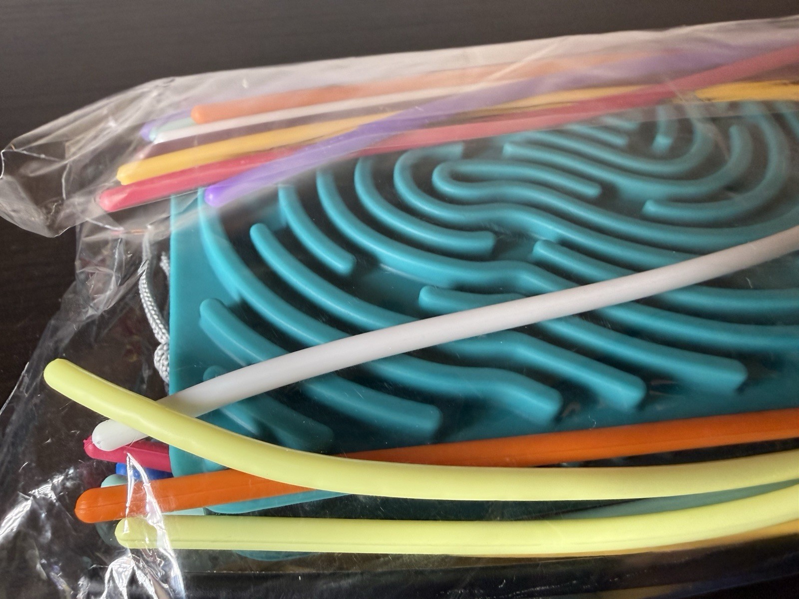 Montessori Sensory Maze Board Kids Toy Silicone Strings Fine Motor Skills