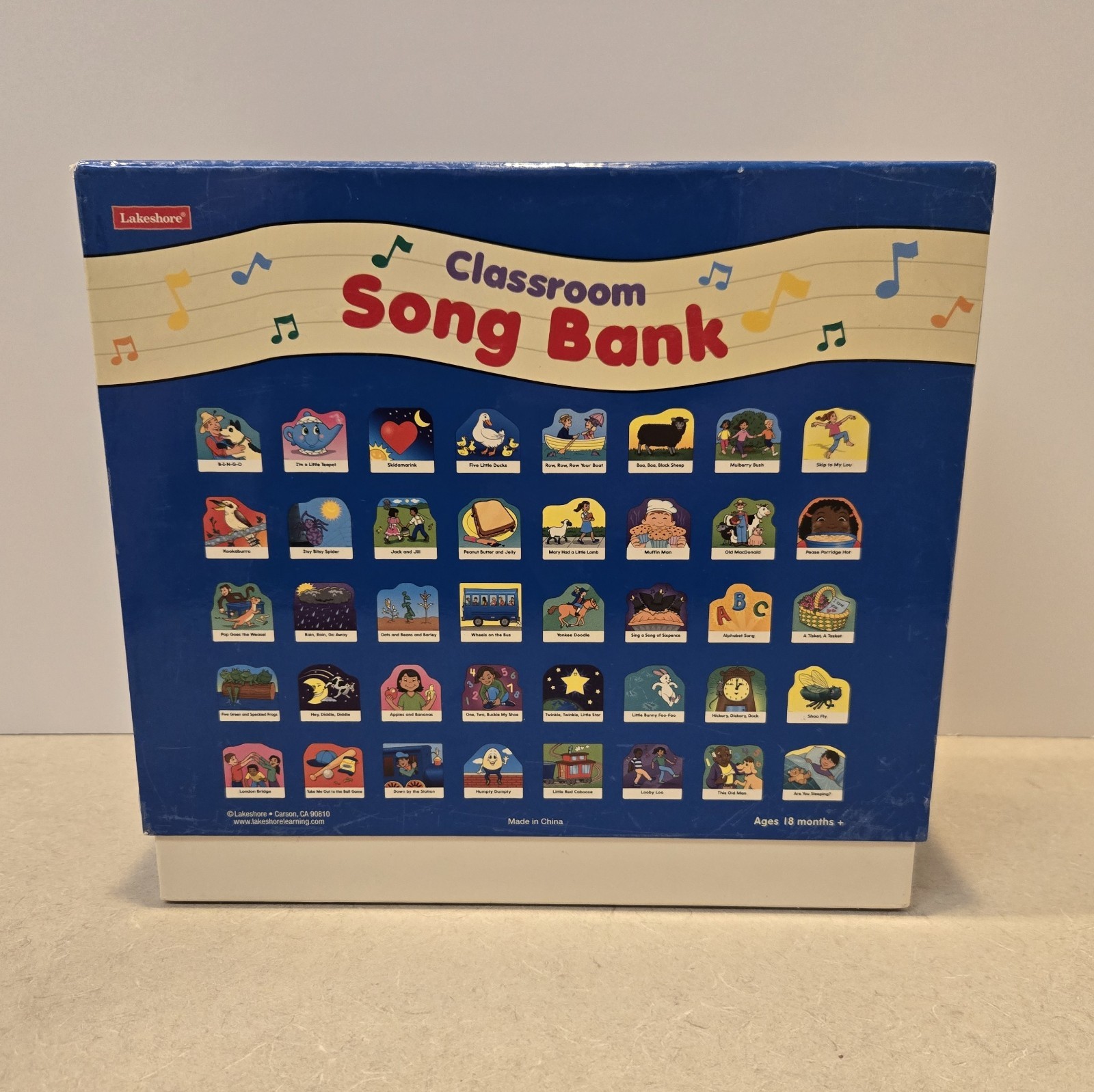 Lakeshore Classroom Song Bank RR633 40 Song Cards Wooden Stand
