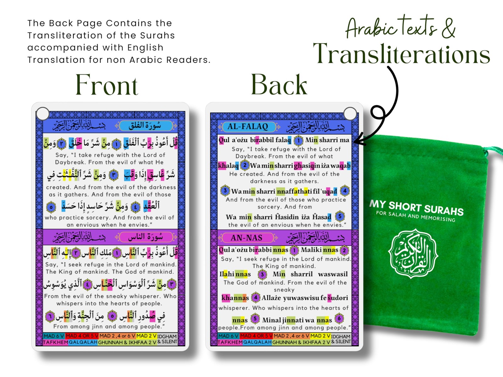 My Short Surah cards, Quran with Tajweed, Quran with English translation and …