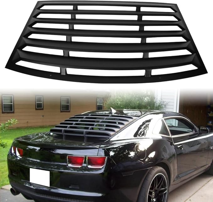 Rear Window Louver, Compatible with 2010-2015 Chevy Camaro, ABS Plastic