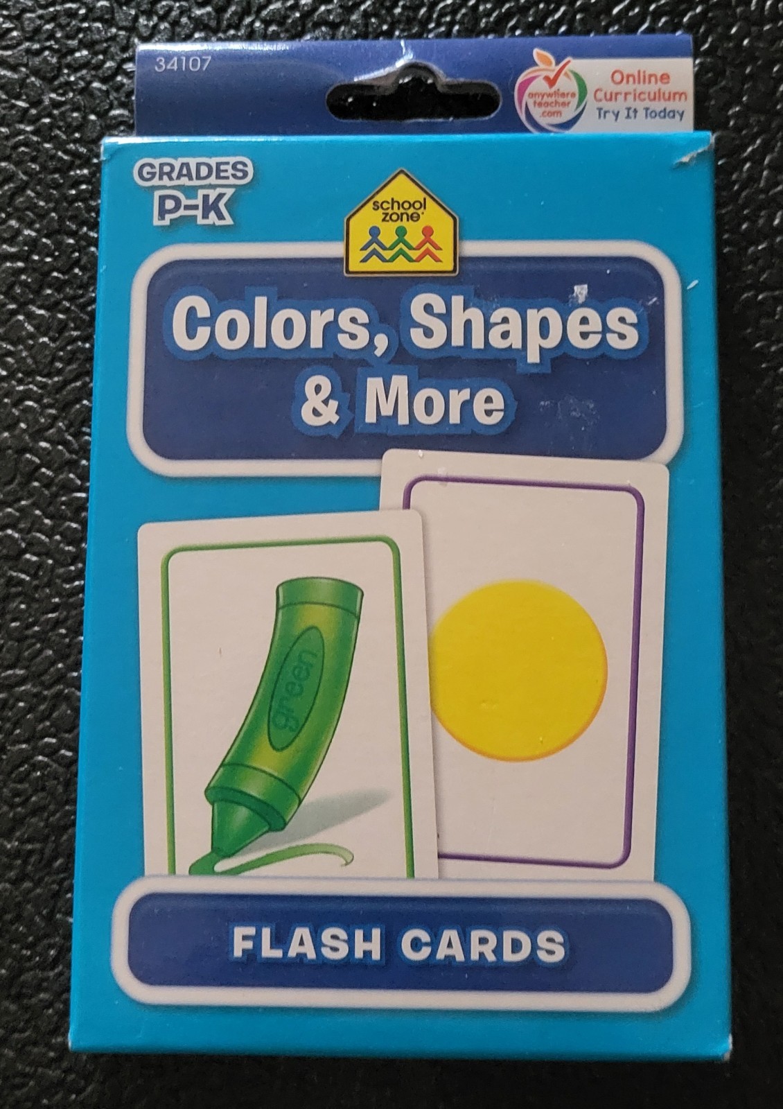 School Zone Colors, Shapes & More Flash Cards – Grades P-K Ages 3+ NEW 1029