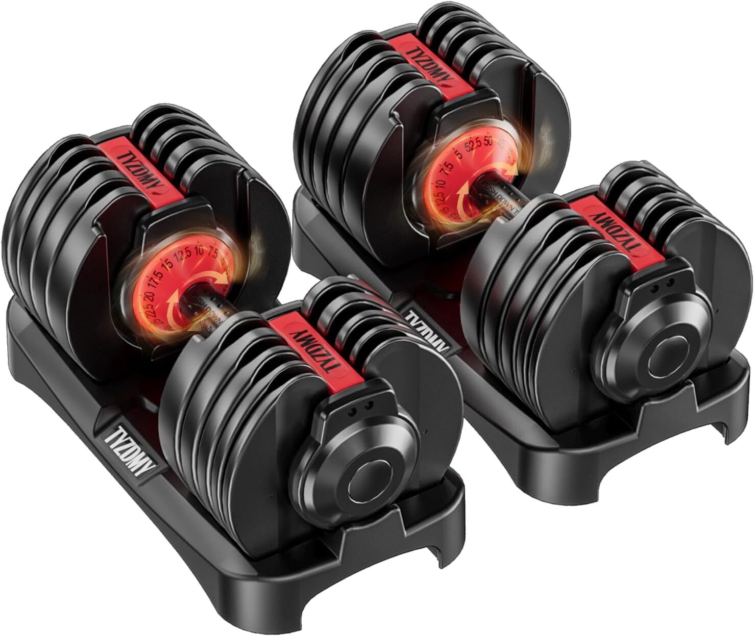 Adjustable Dumbbells Set of 2，Free Weights Dumbbells Set，Adjustable Dumbbell