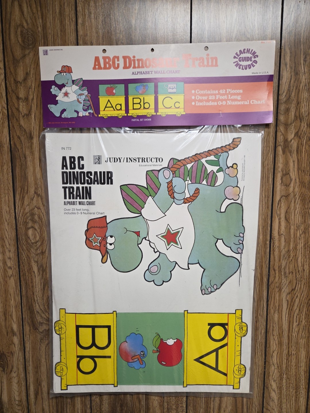 Vintage 1985 ABC Dinosaur Train Alphabet Wall Chart By Judy/Instructo