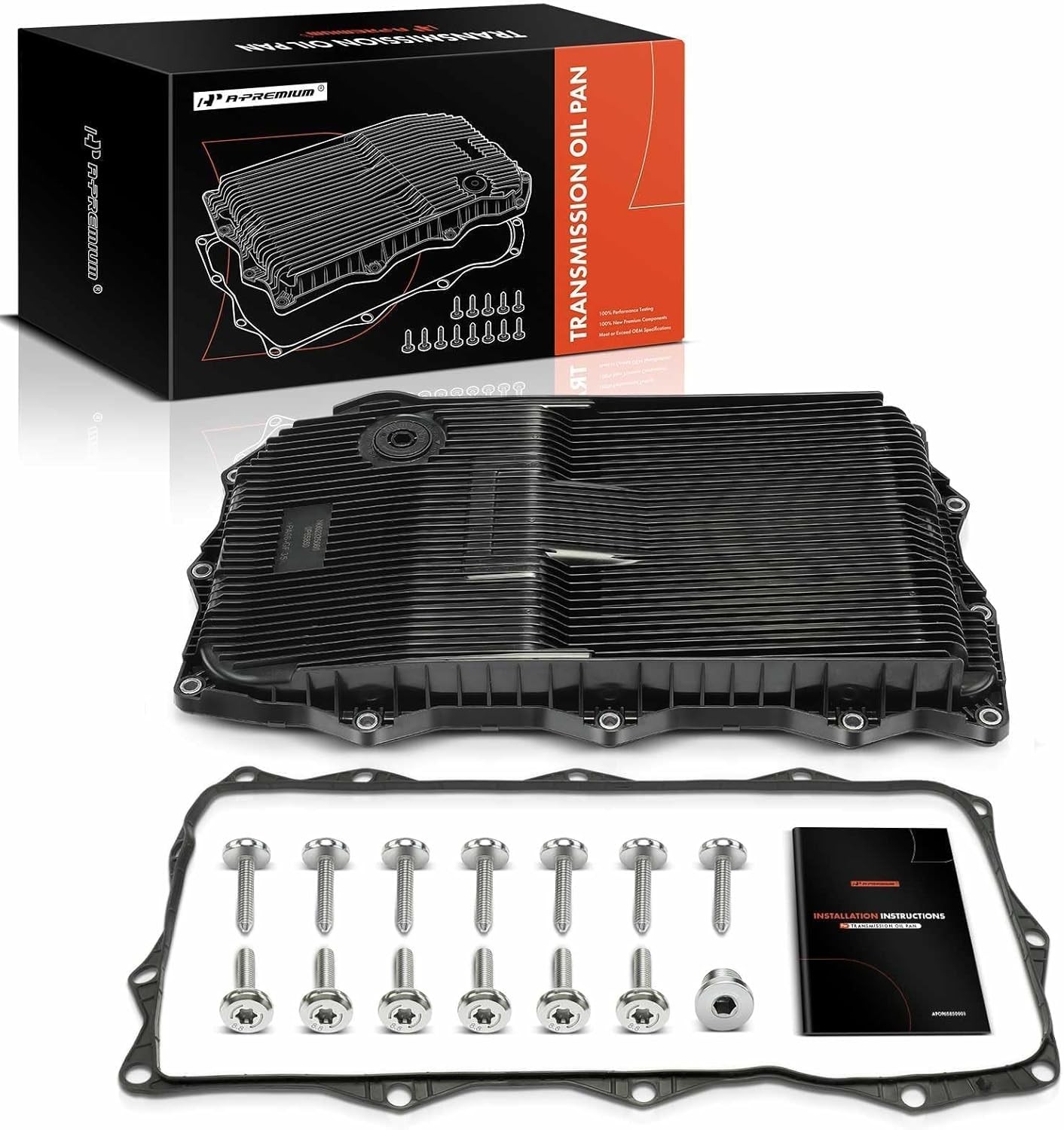A-Premium Transmission Oil Pan with Gasket & Drain Plug Compatible with Ram 1500
