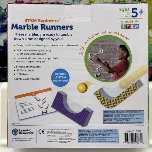 Learning Resources STEM Explorers Marble Runners – STEM Toy – 5+ – 18 Pieces