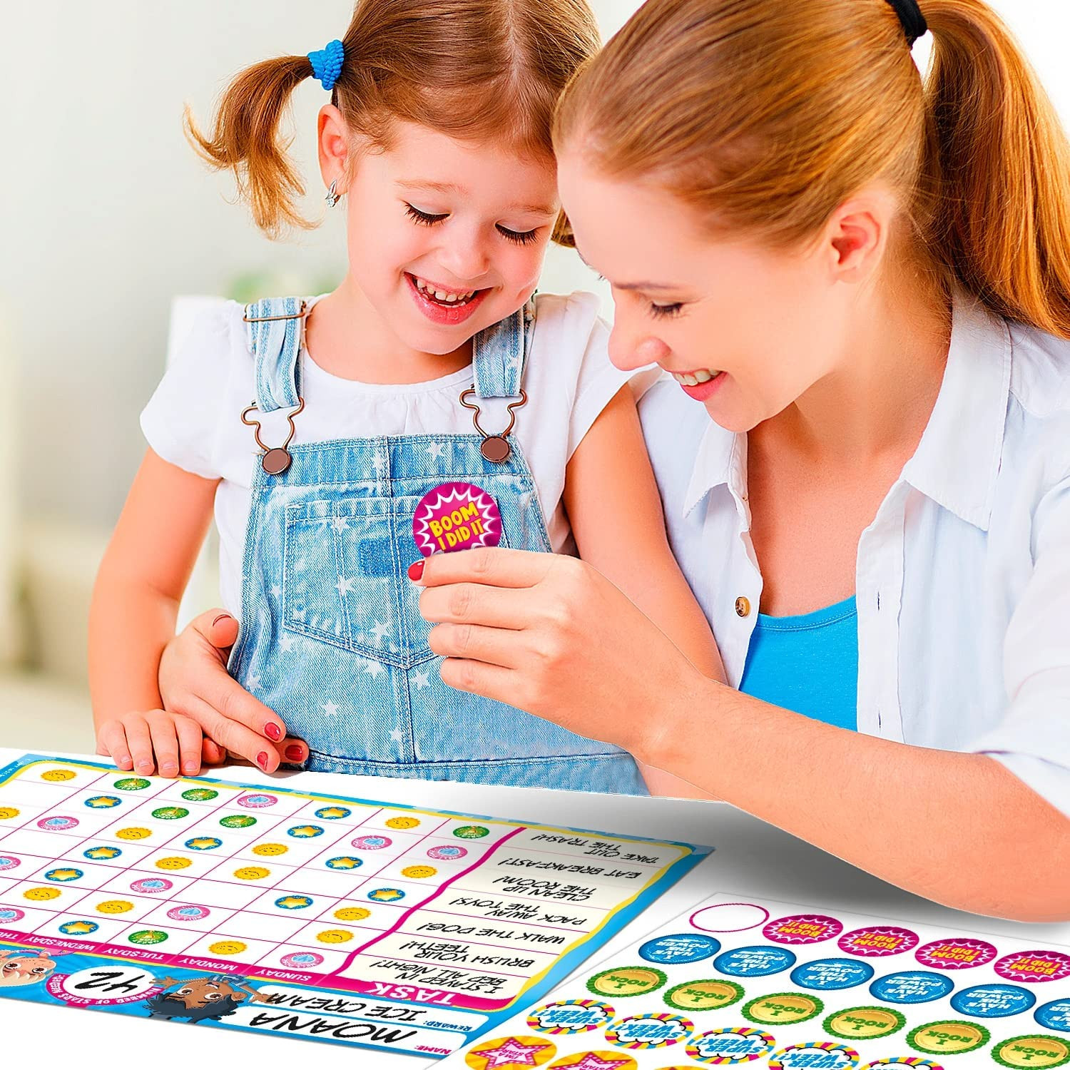 Behavior Reward Chart System – Pad with 26 Chore Charts for Kids, 2800 Stickers