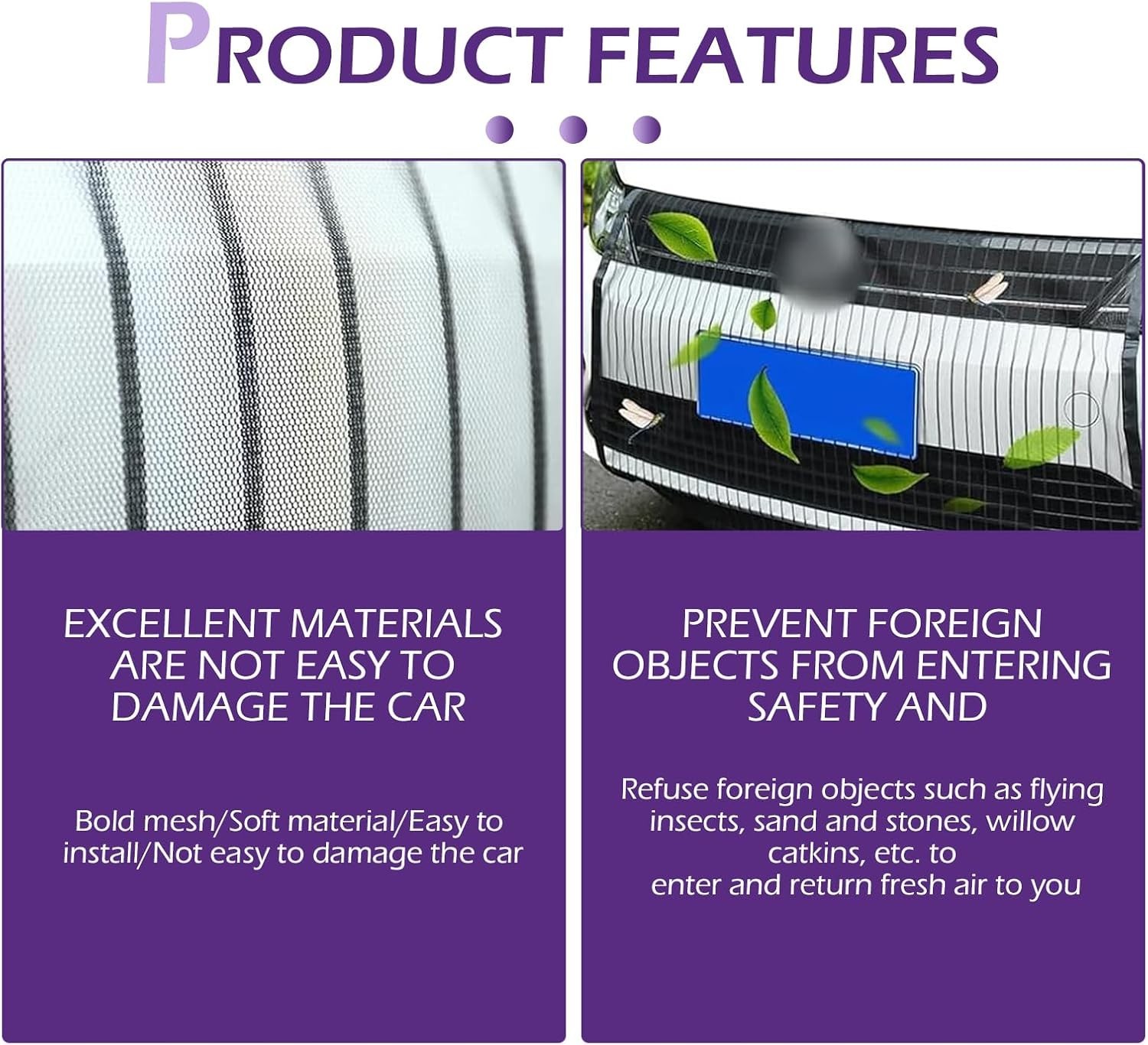 Car Grille Protection Net High Density Dustproof Air Intake Engine Mesh