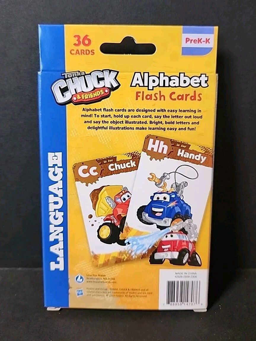 Tonka Chuck & Friends Alphabet/Numbers Learning Flash Cards PreK-K