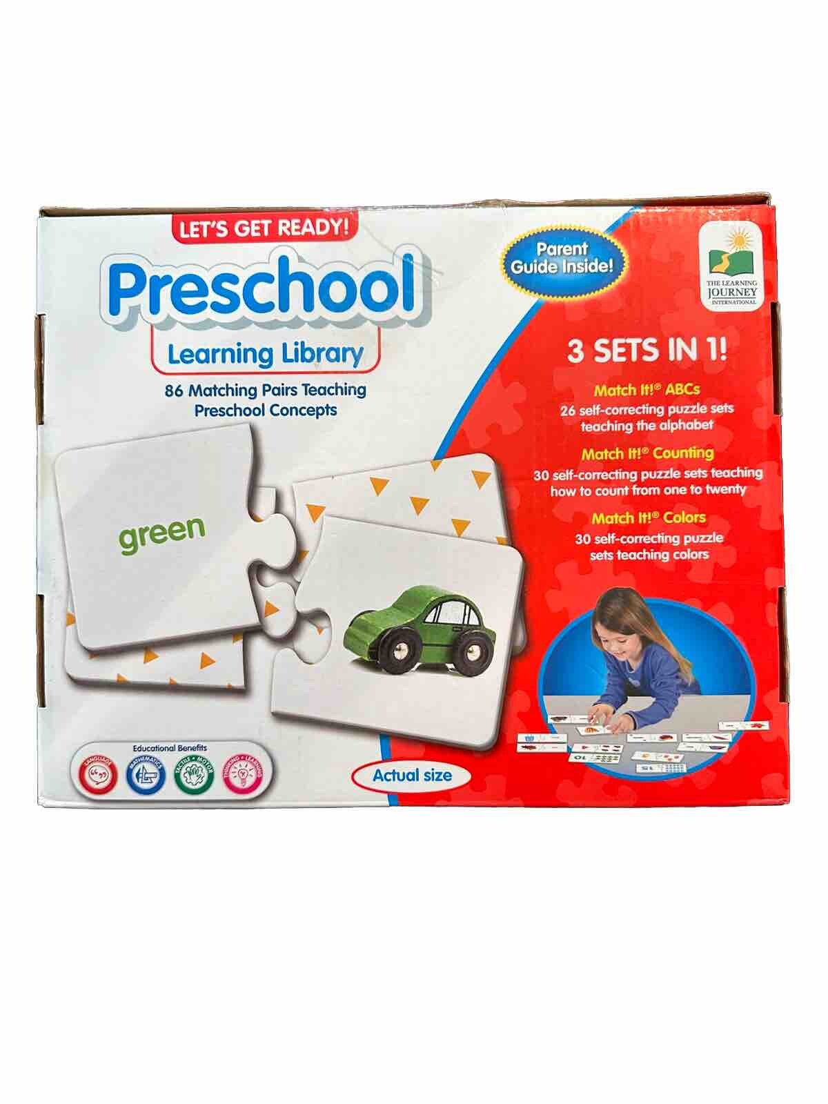 The Learning Journey Kindergarten Library 3 Sets in 1 Puzzle Matching Pairs NEW!