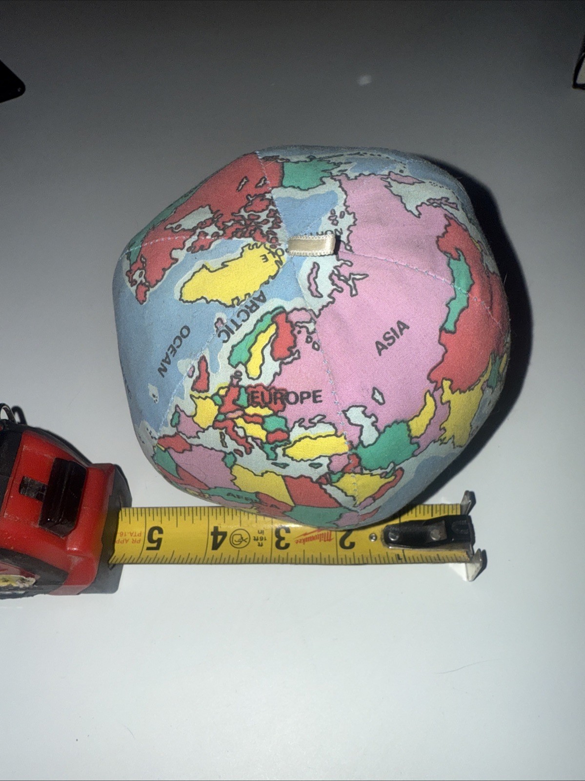 1983 Hugg-A-Planet Earth*Plush Globe w/ Soviet Union