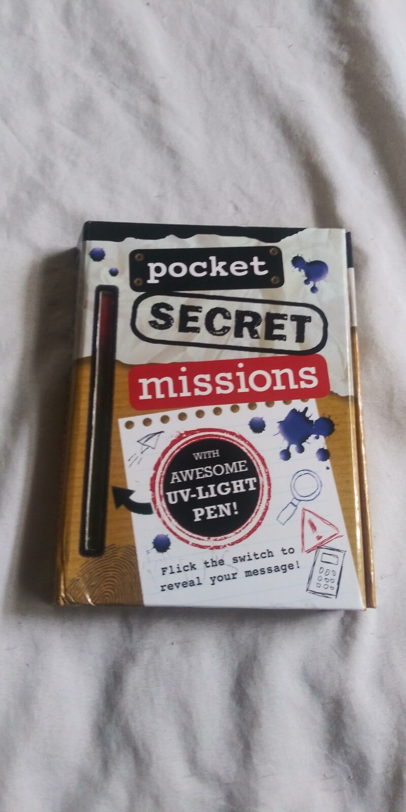 NEW~Pocket Secret Missions Activity Book W/ UV Light Pen from Make Believe Ideas