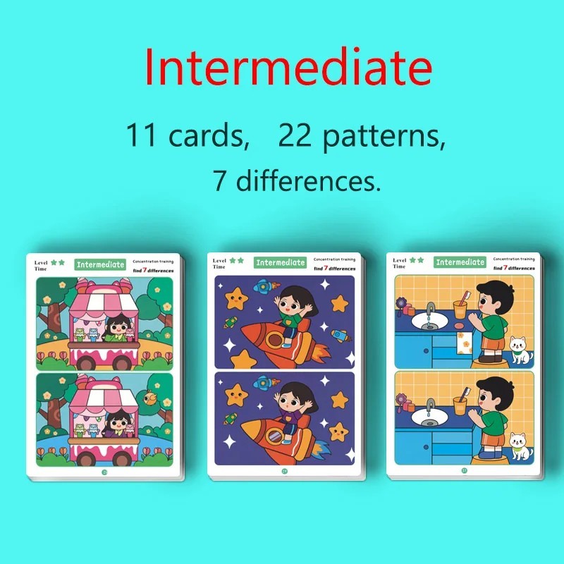 Find the Difference Game Reusable Erasable Concentration Training.