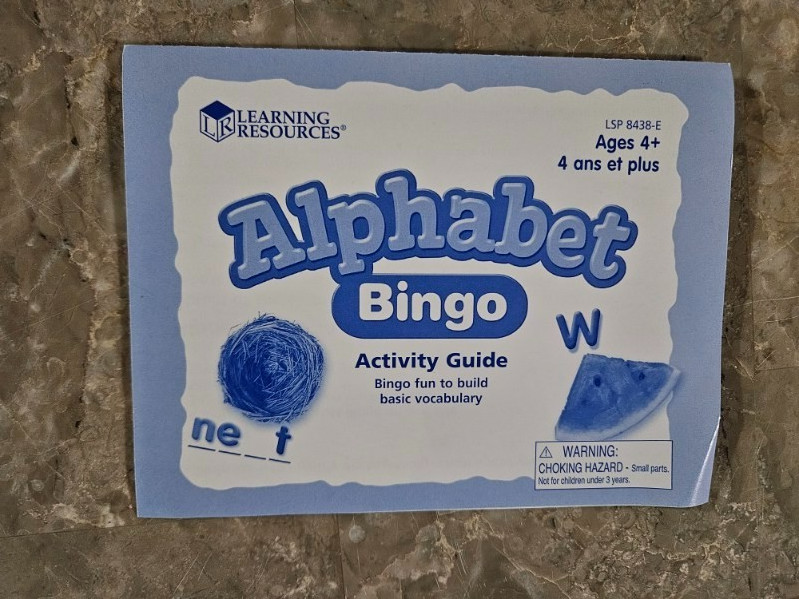 Alphabet Bingo Learning Resources Bingo fun to build basic vocabulary ages 3+
