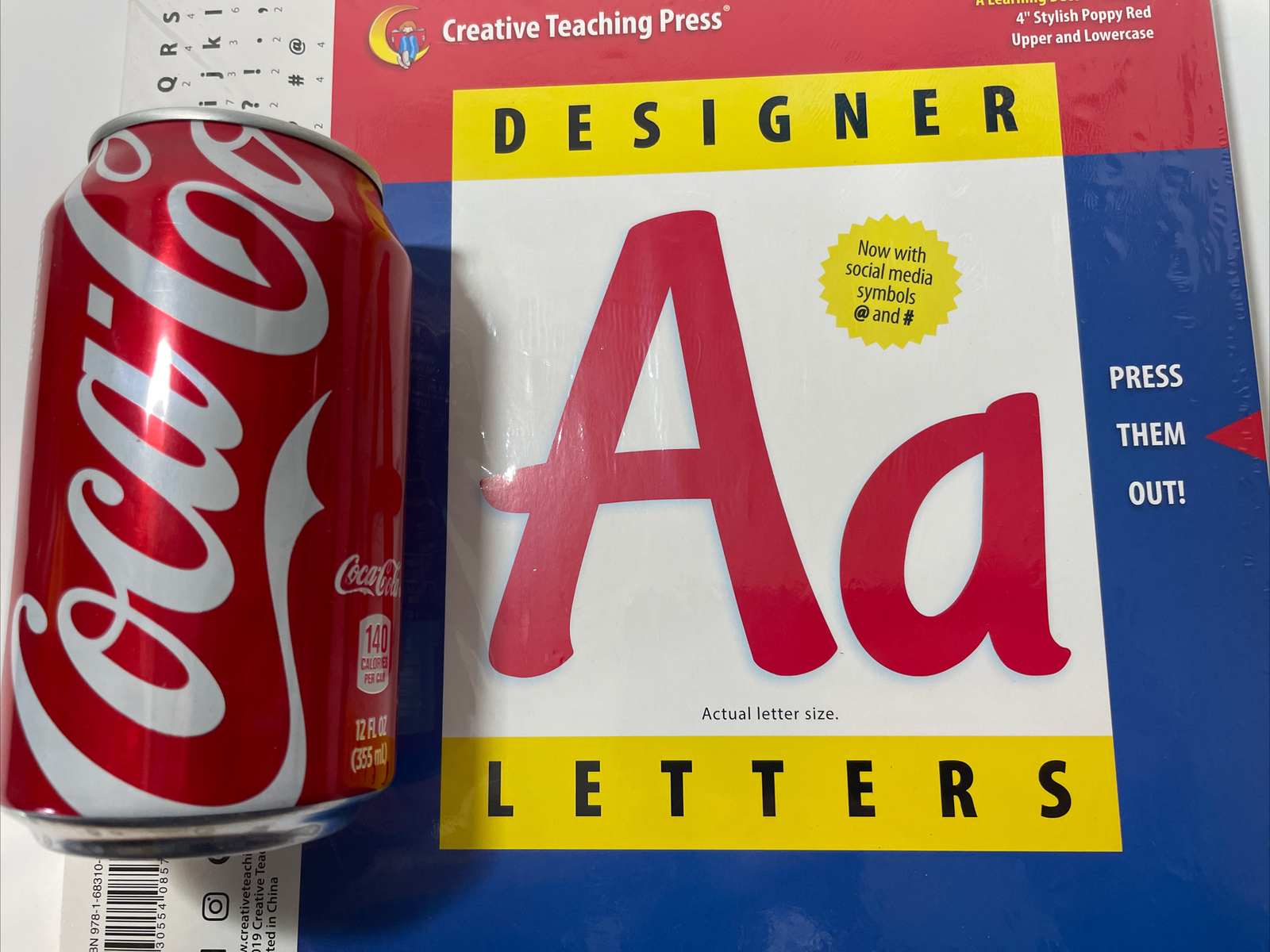 Alphabet Letters Creative Teaching Press Red 4″ Designer 235ct Classroom Crafts