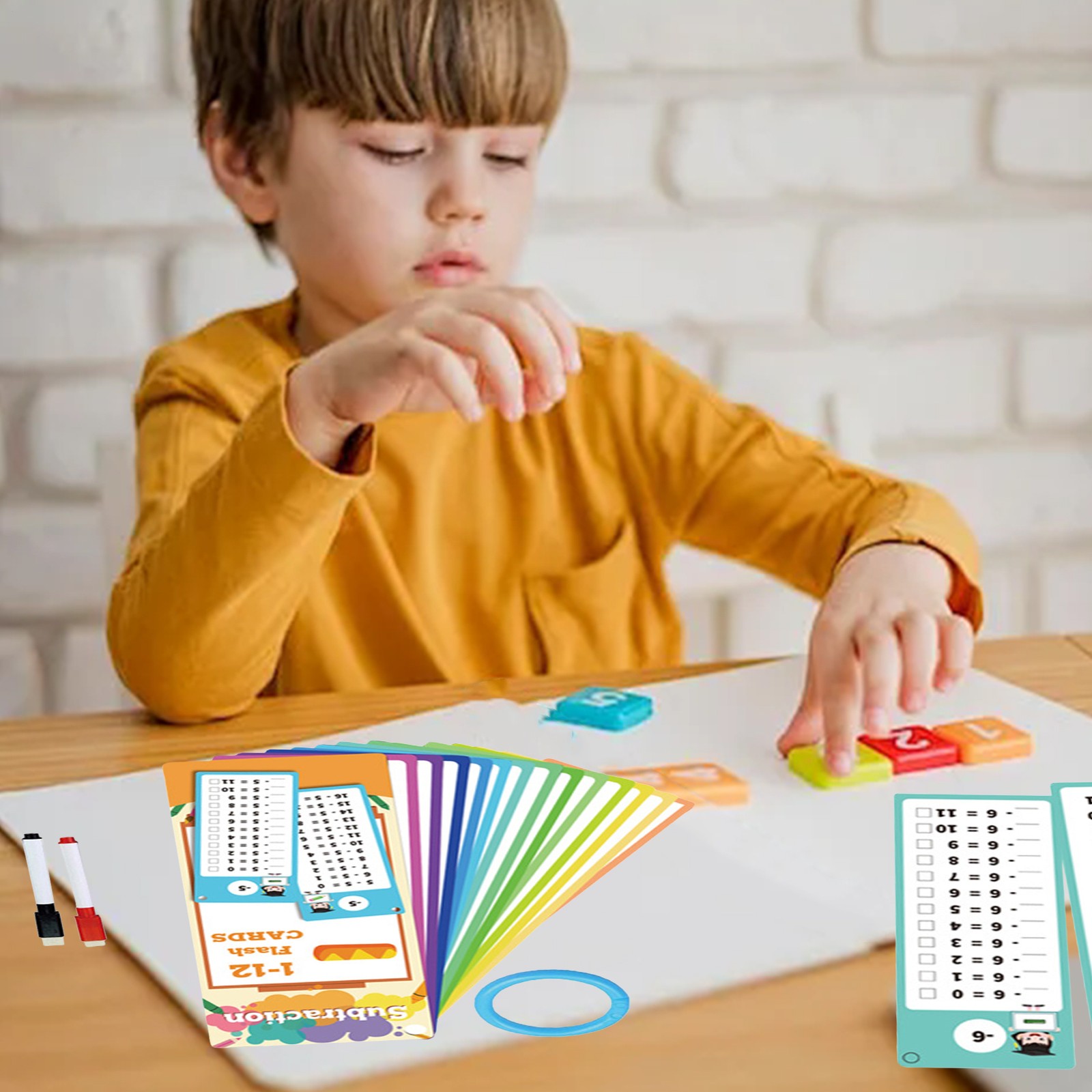 15Pcs Multiplication Flash Cards 1-12 Math Flash Cards with Multiplication Char