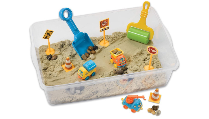 Construction Zone Playset Kids Sensory Bin Preschool Learning Activities Outdoor
