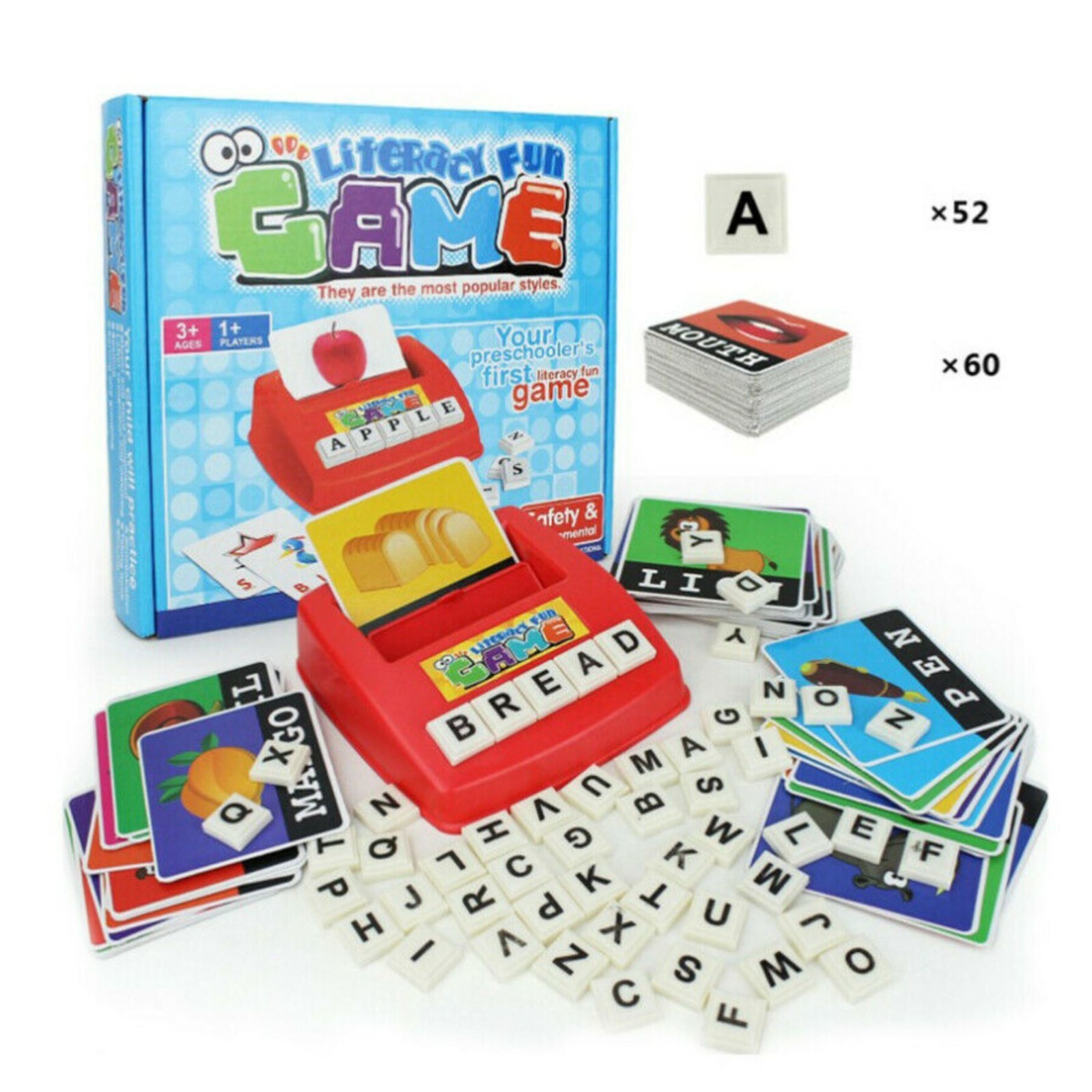 1 Set Literacy Fun Game Words Learning Card for Kids Toddlers Children 113 Piece