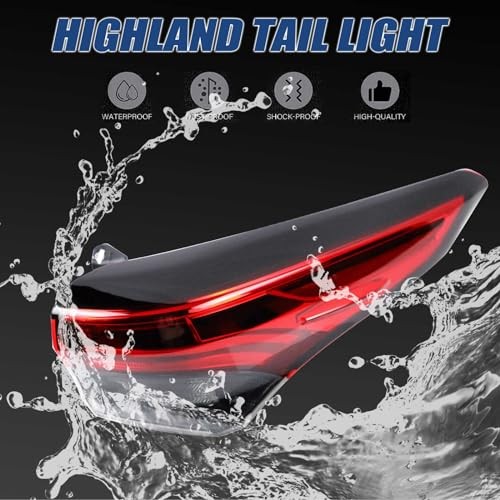 Tail Lights Assembly Rear Lamp Compatible With Highlander 2020 2021 2022 2023