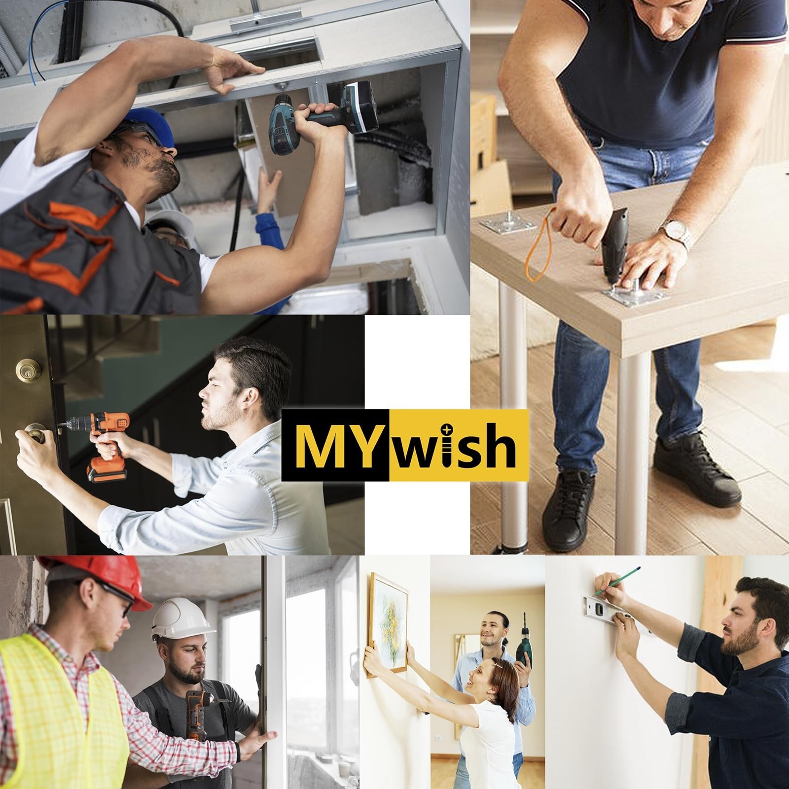 Mywish 155 Pieces #8×1/2, 5/8″, 3/4″, 1″, 1-1/4″, 1-1/2″, 2″ Self Tapping Scr…