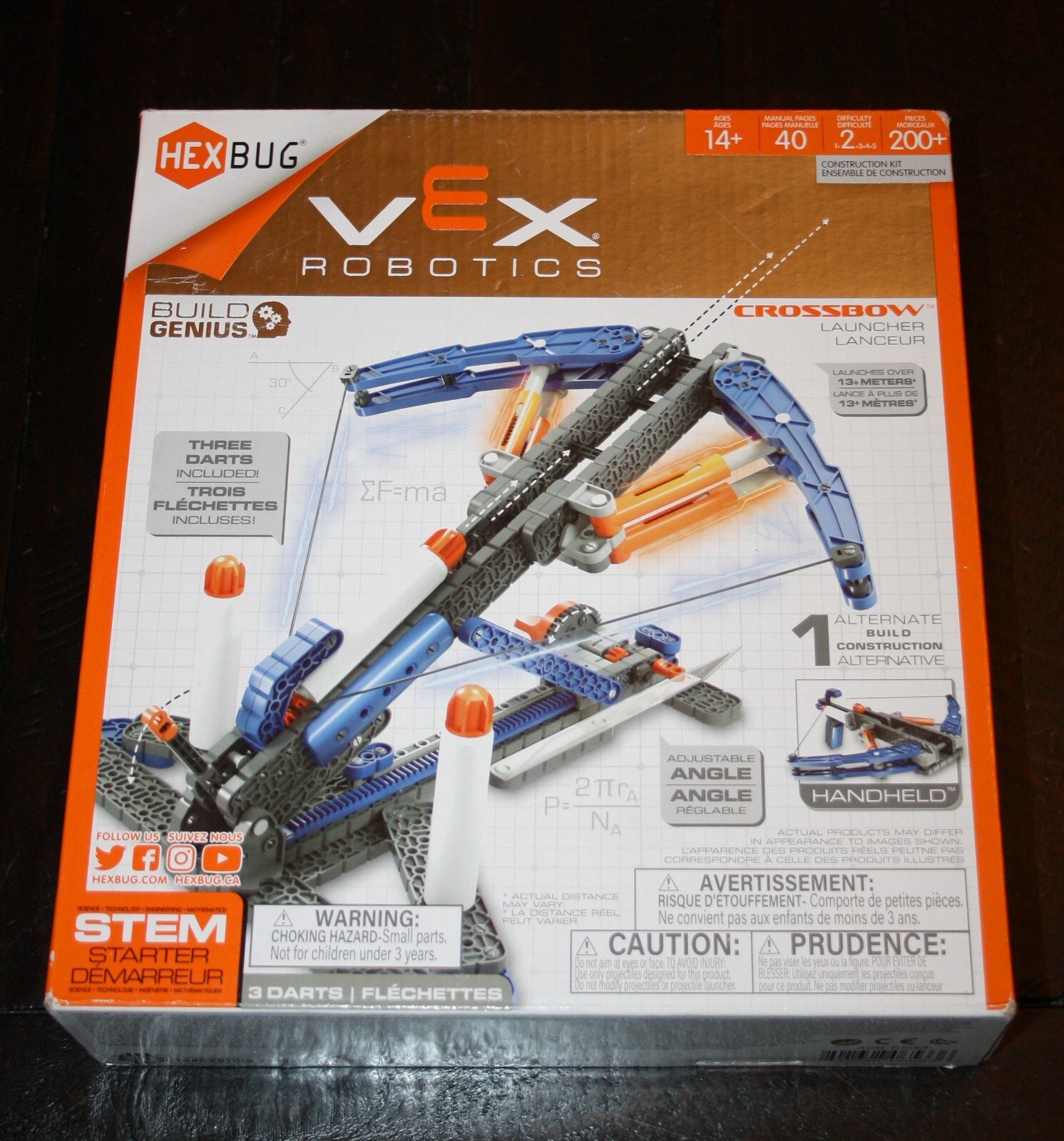 Hex Bug VEX ROBOTICS CROSSBOW Launcher Stem Starter Build Kit 200+ Pieces NEW