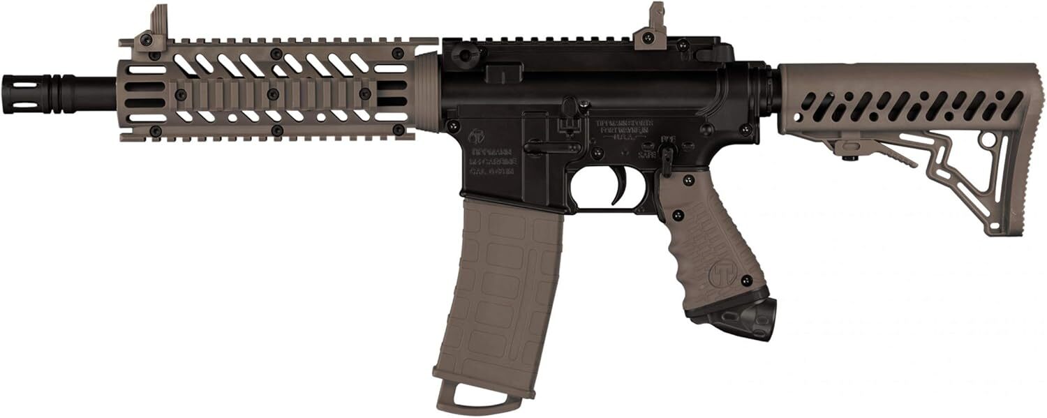 Tippmann TMC MAGFED Paintball Marker, Black/Tan