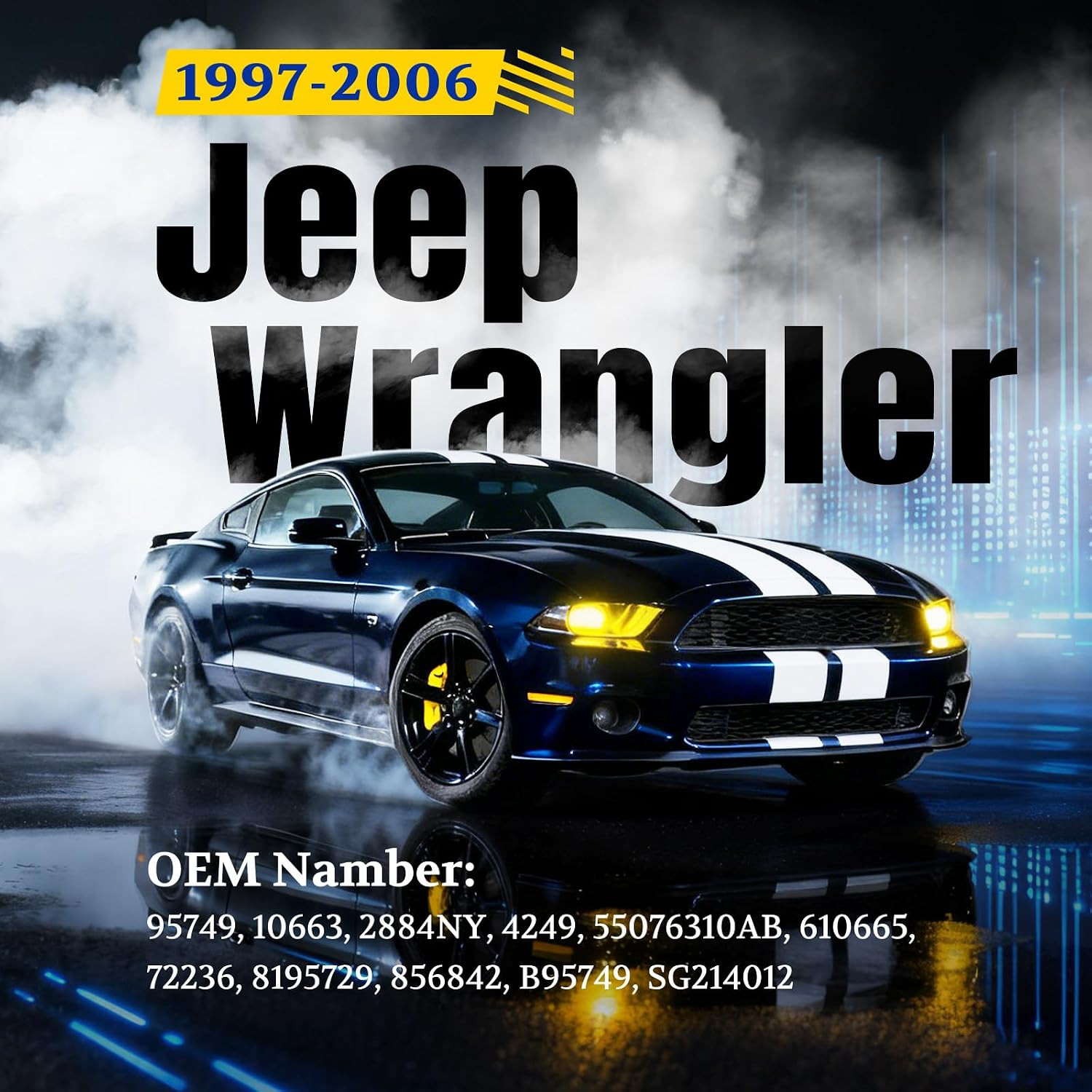 Rear Window Struts for Jeep Wrangler TJ 1997-2006, AVM 16403 Rear Back Glass Sho
