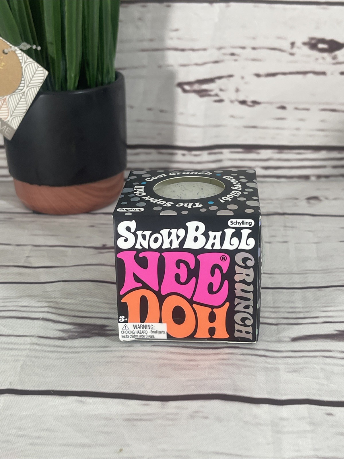 Authentic Needoh Snowball Crunch Stress Rare Nee Doh Snow Ball Squish NEW